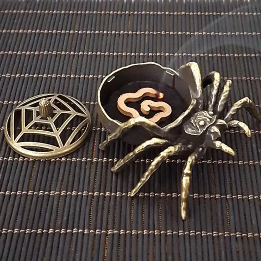 Spider Incense Cone Holder – Mini Metal Zen Burner | Home Décor Incense Cone Holder Peaceful Pleasures Health and Wellness