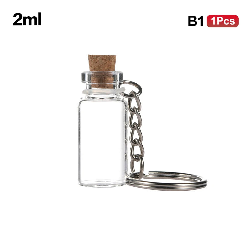 Mini Cork Glass Bottles 2ml for DIY Wishing Jars | 1 or 5 Pack
