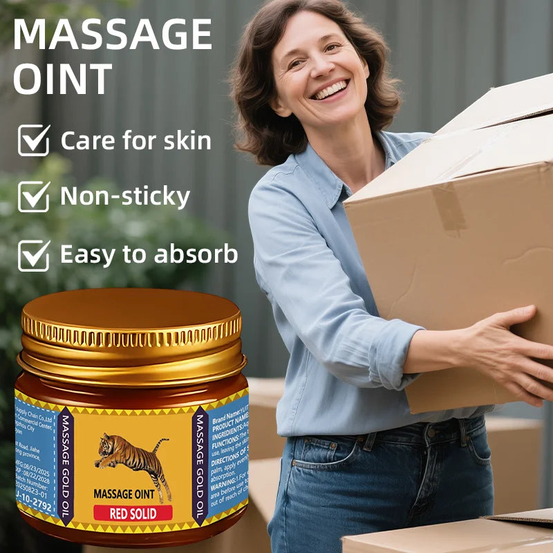 Tiger Balm Massage Ointment 50g - Multi-Joint Care for Knee/Elbow/Shoulder, Non-Sticky & Fast Absorption, Daily Use Peaceful Pleasures Health and Wellness