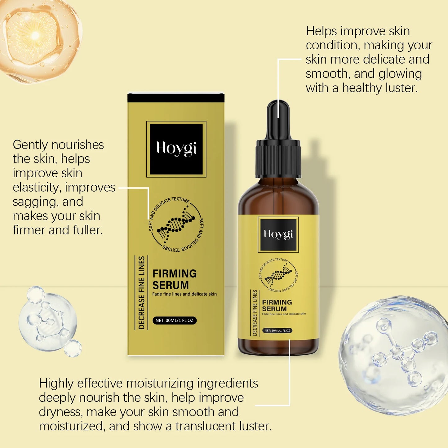Anti-Wrinkle Firming Serum – Hyaluronic Acid & Vitamin E