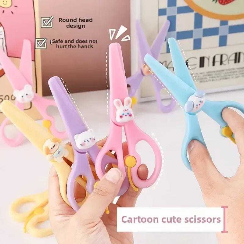 Cartoon Kids Safety Scissors | Cute Craft Scissors for Children Kids Safety Scissors Peaceful Pleasures Health and Wellness