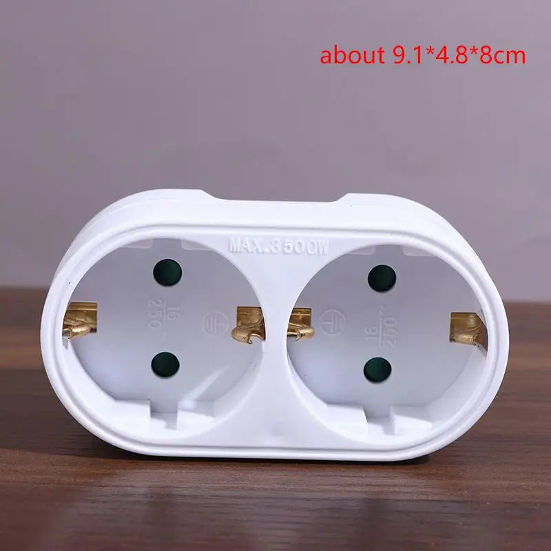 16A Plug Adapter Travel Charging German Standard Power Converter For Portugal Turkey 1 To 3 Plug EU Socket Adapter With Switch Peaceful Pleasures Health and Wellness 1pc A8