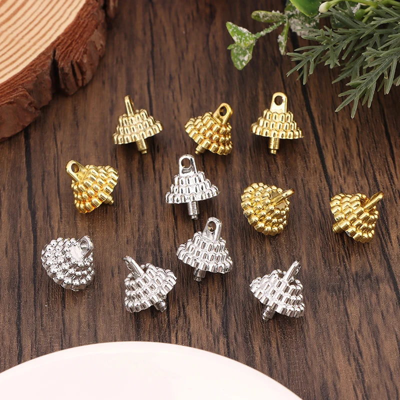 Christmas Ball Cap Pendant Holders 50/100pcs – Silver & Gold