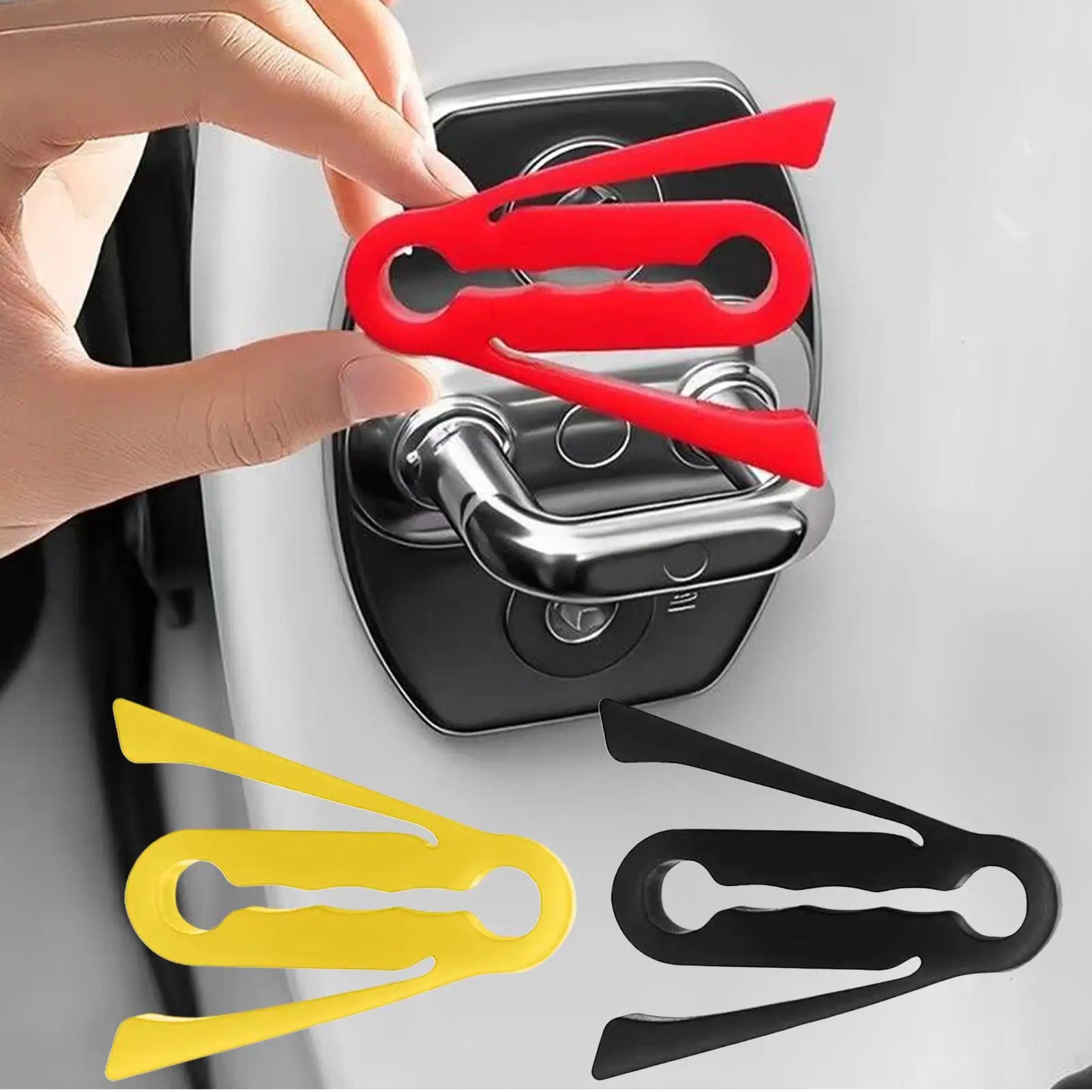 4-Pack Silicone Car Door Latch Covers – Universal Shock Pad Door Latch Cover Peaceful Pleasures Health and Wellness