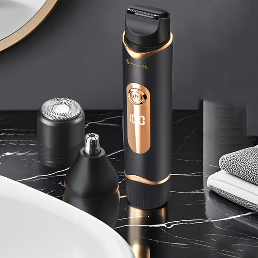 3-in-1 Men's Electric Body & Groin Trimmer | Rechargeable Men's Body Trimmer Peaceful Pleasures Health and Wellness black