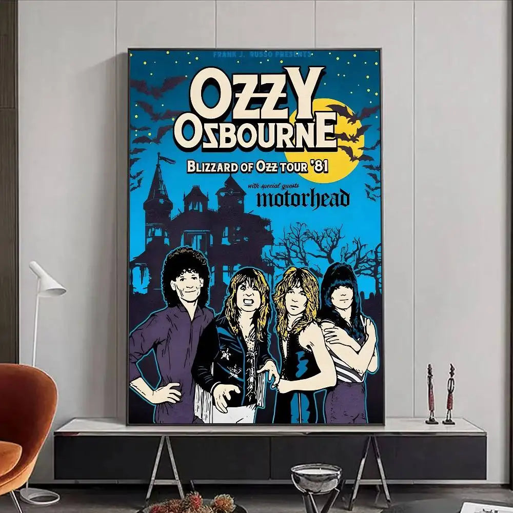 Ozzy Osbourne HD Wall Poster | Waterproof PVC Music Decor Music Wall Poster Peaceful Pleasures Health and Wellness z11 21X30cmNoframe