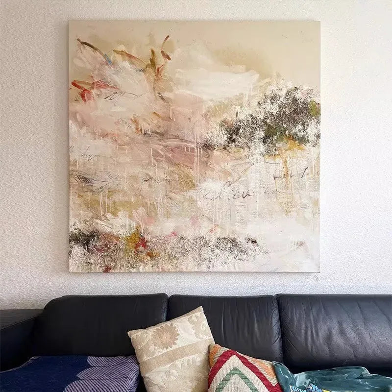 Mondern Abstract Wall Art Poster For Home Decor Handmade Oil Painting On Canvas Hanging Picture Mural For Living Room Bedroom Peaceful Pleasures Health and Wellness