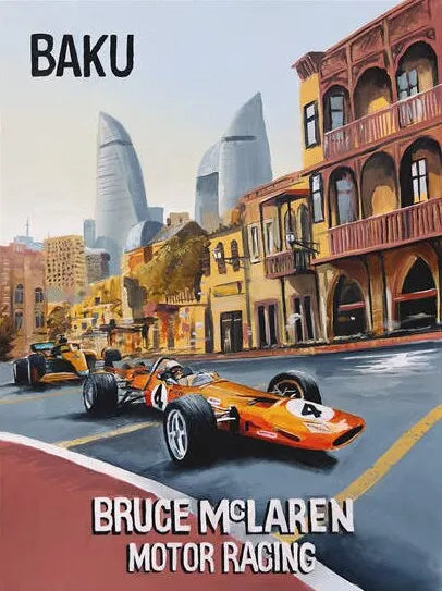 Vintage F1 Racing Car Canvas Wall Art | Motorsport Poster Print