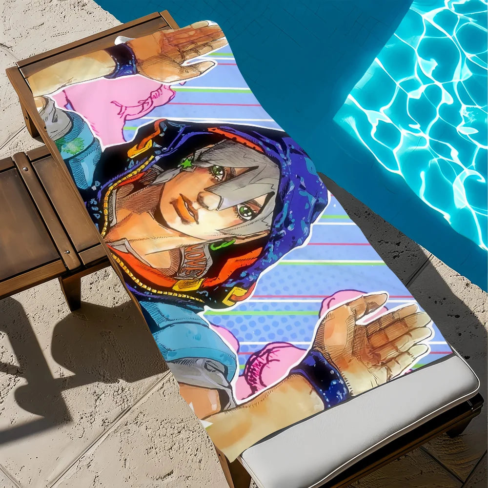 JoJo's Bizarre Adventure Quick-Dry Anime Beach Towel | 11 Sizes Anime Beach Towel Peaceful Pleasures Health and Wellness z2 STJ80x160CM