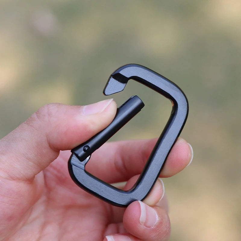 2-Pack Aluminum Carabiner Spring Snap Clip Keychain Camping Hiking Carabiner Keychain Clip Peaceful Pleasures Health and Wellness