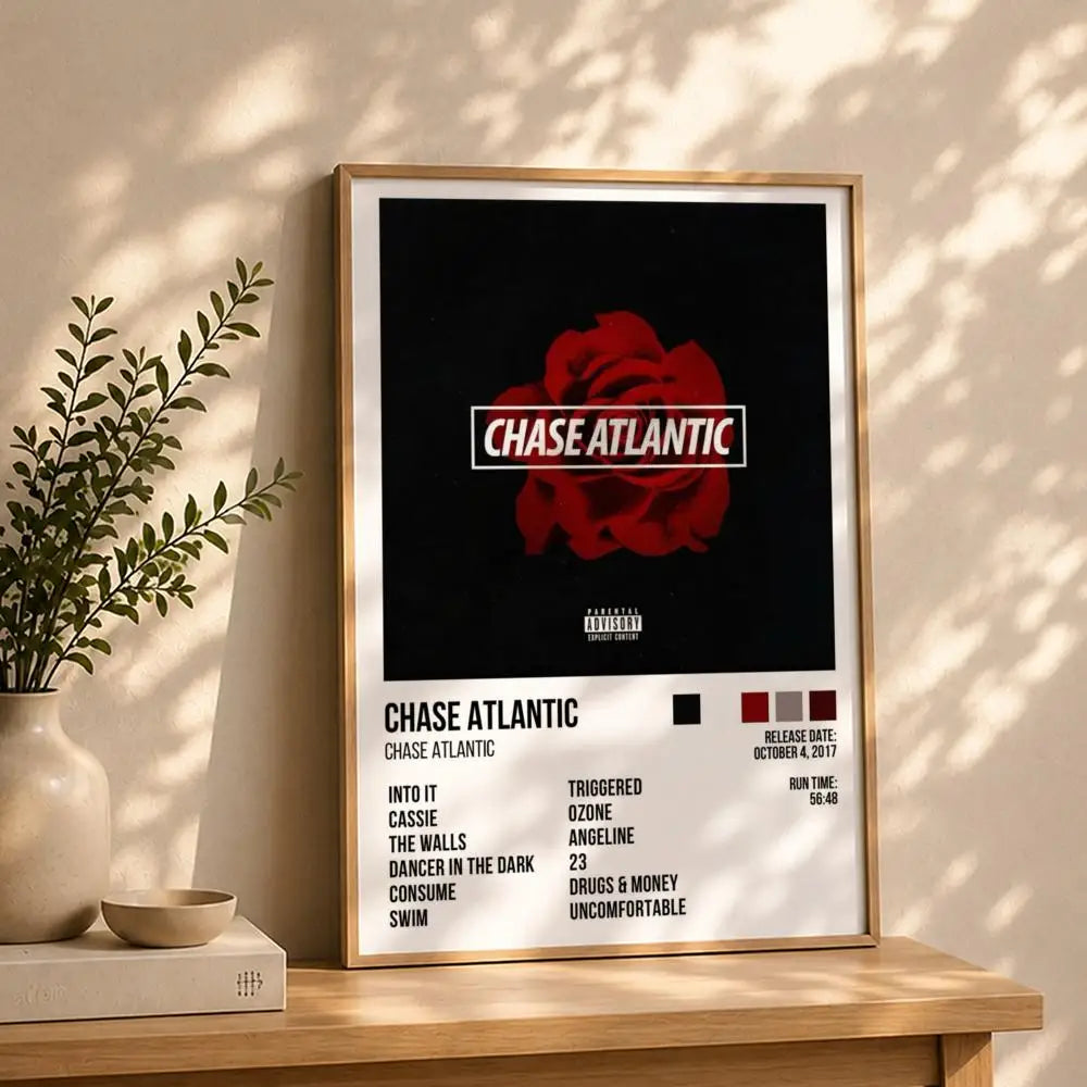Band C-Chase AtlanticS Poster HD Self Adhesive Waterproof Wall Art Ideal for Home Office Dorm Bedroom Great Gift Peaceful Pleasures Health and Wellness White4 50X70cmNoframe