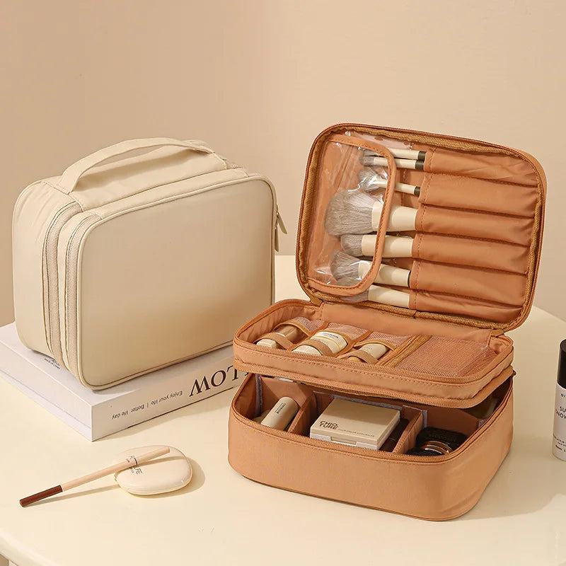 Professional Makeup Organizer Travel Bag | Multi-Compartment Case