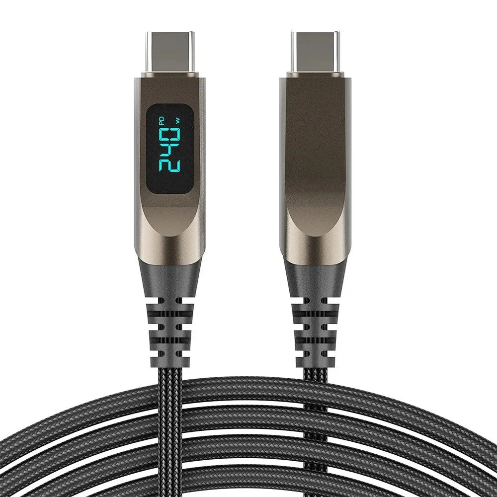 240W USB-C Fast Charging Cable with Digital Display