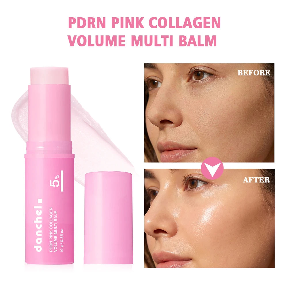 2pcs PDRN Pink Collagen Stick&Collagen Face Cream Multi Volume Balm Anti Aging Firming Anti Wrinkle Moisturizing Skincare Set Peaceful Pleasures Health and Wellness