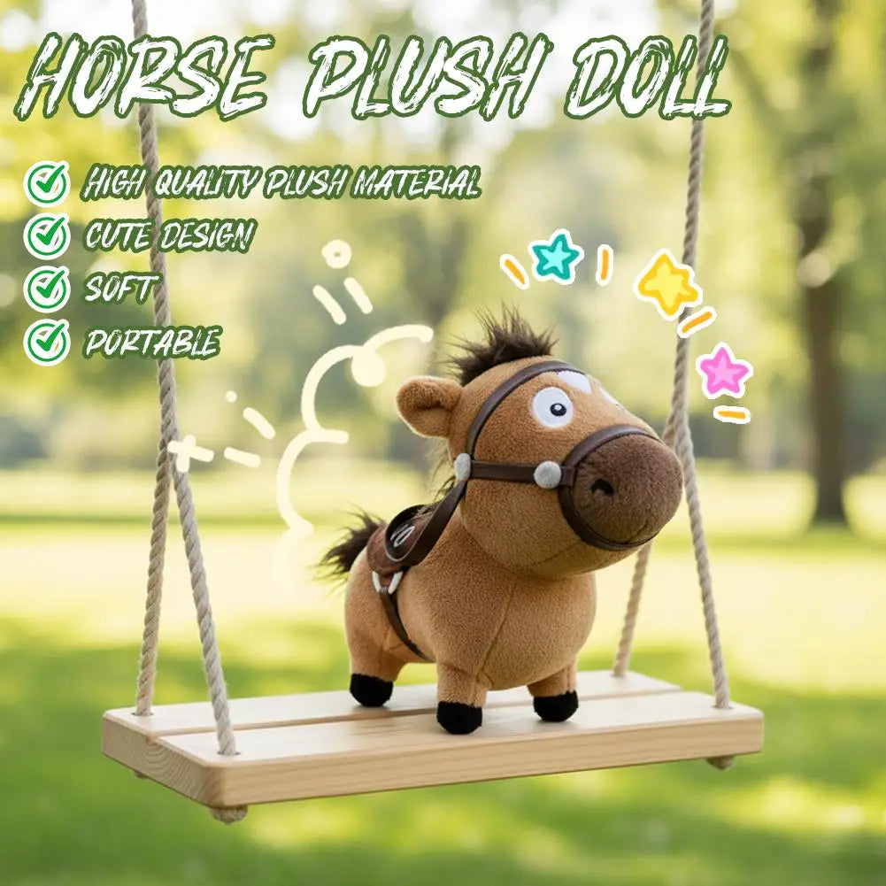 Mascot Pony Plush Toy Bag Pendant Decor Funny Keychain Horse Festival