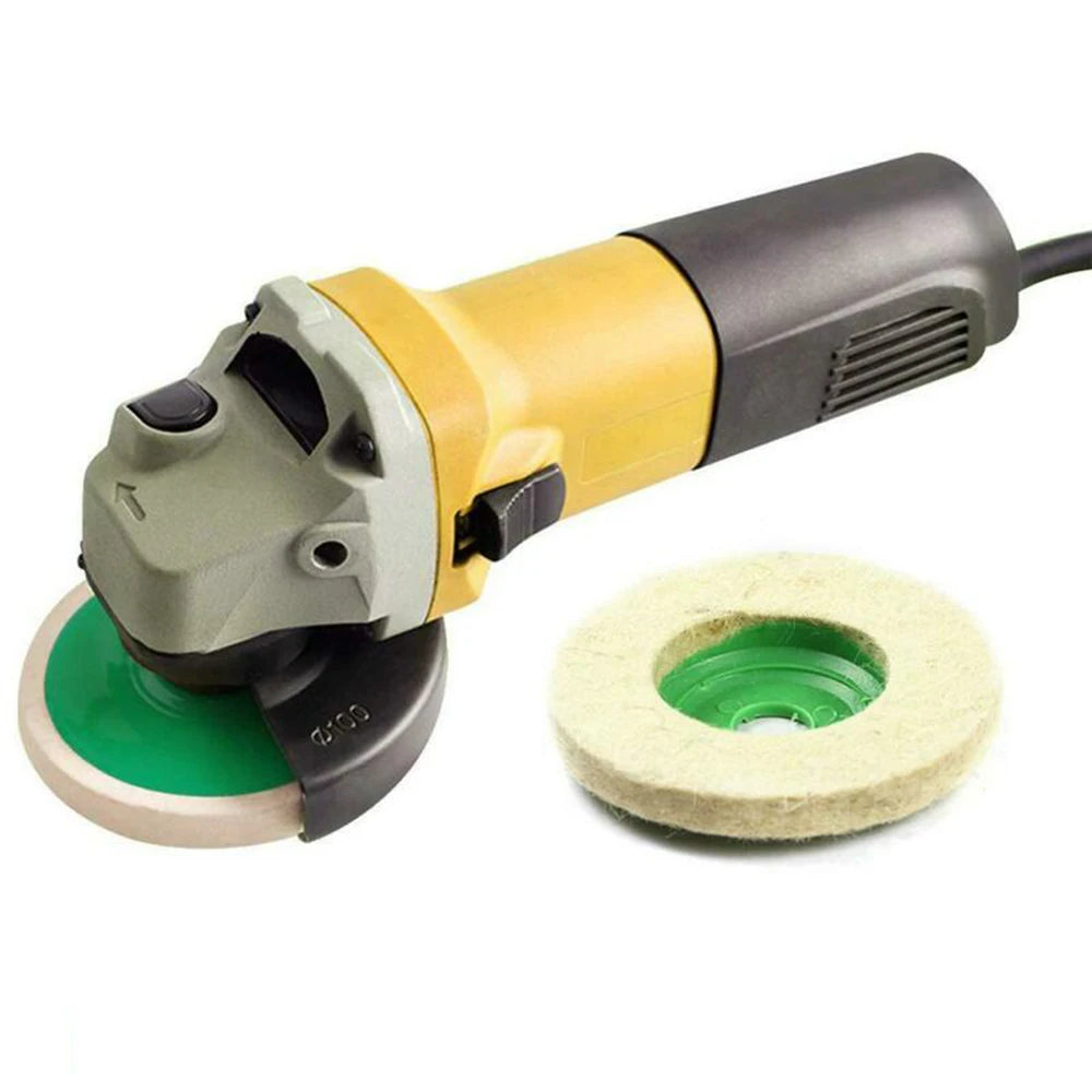 4" Wool Felt Polishing Wheels for Angle Grinder – 3/10/12 Pack Peaceful Pleasures Health and Wellness