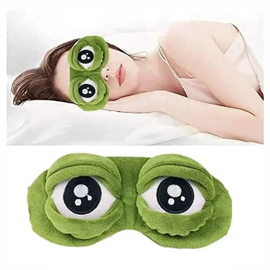 3D Cartoon Frog Sleep Mask – Soft Cotton Blindfold for Travel Sleep Eye Mask Peaceful Pleasures Health and Wellness