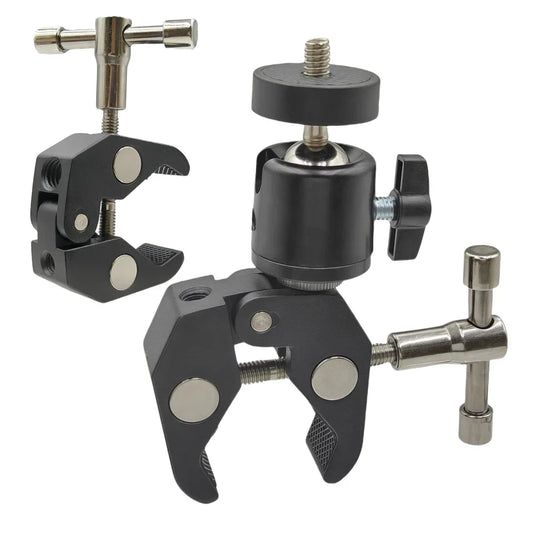 Super Clamp 360° Mini Ball Head Quick Release Mount for DSLR Camera Camera Clamp Mount Oasis Select
