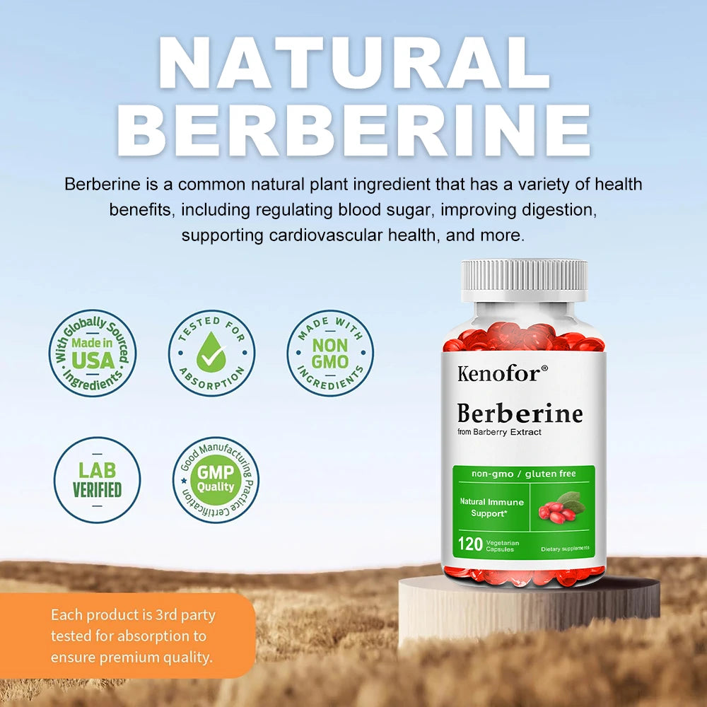 Premium Berberine Supplement Capsules - Supports Immune System Healthy Food Antioxidant,NON-GMO Peaceful Pleasures Health and Wellness