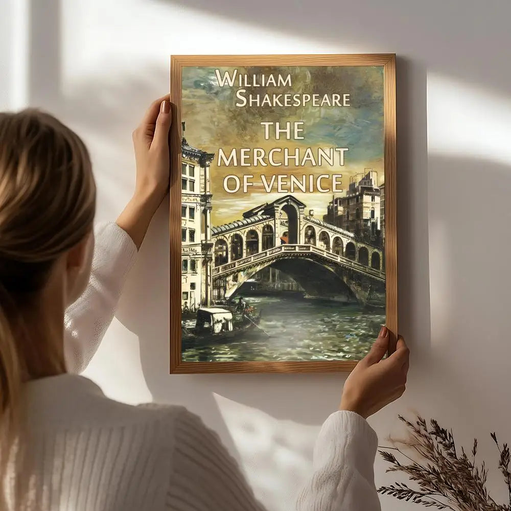 Drama T-The Merchant of Venice Poster HD Self Adhesive Waterproof Wall Art Ideal for Home Office Dorm Bedroom Great Gift Peaceful Pleasures Health and Wellness White3 15X20cmNoframe