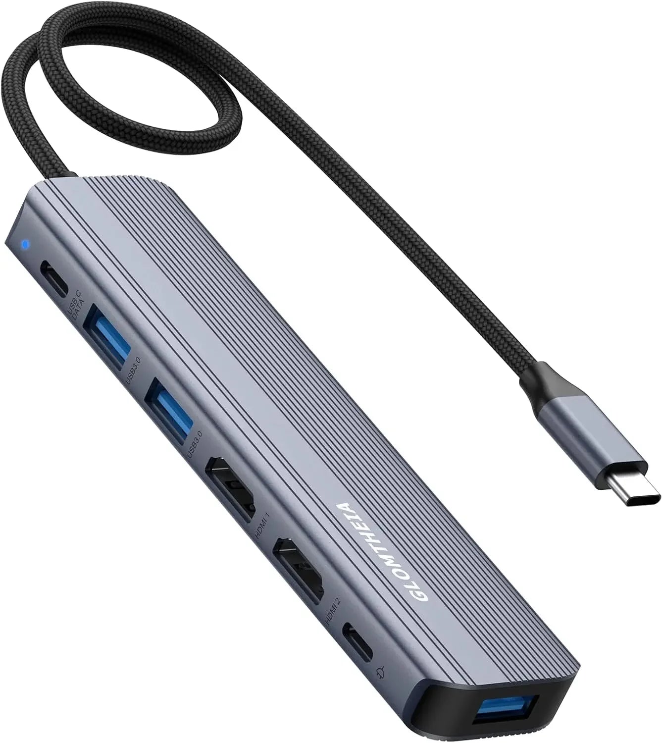 7-in-1 USB C Hub with Dual HDMI 4K, 100W PD Charging, and Multiple Ports for Laptops Peaceful Pleasures Health and Wellness United States
