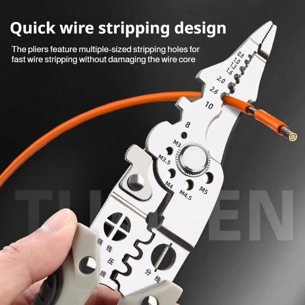 7-in-1 Wire Stripper Plier | Cutting, Crimping & Winding Tool