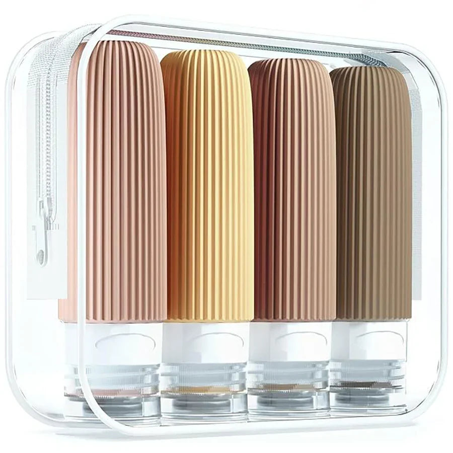 4-Pc BPA-Free Leak-Proof Travel Bottles for Toiletries