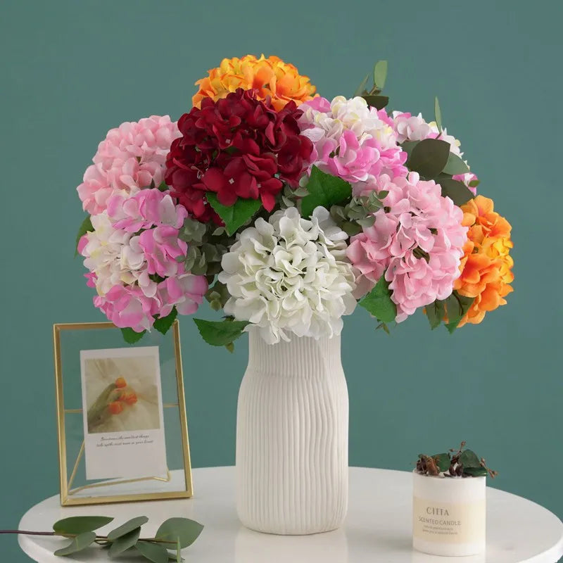 Silk Hydrangea Artificial Flower Bouquet – Wedding & Home Decor