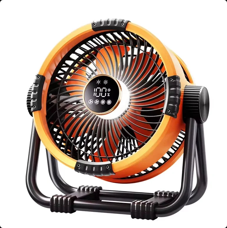 Multifunctional Outdoor Camping Fan Light Rechargeable Ceiling Fan with 3-speed Night Light and Power Bank Portable Fan Peaceful Pleasures Health and Wellness as show 1