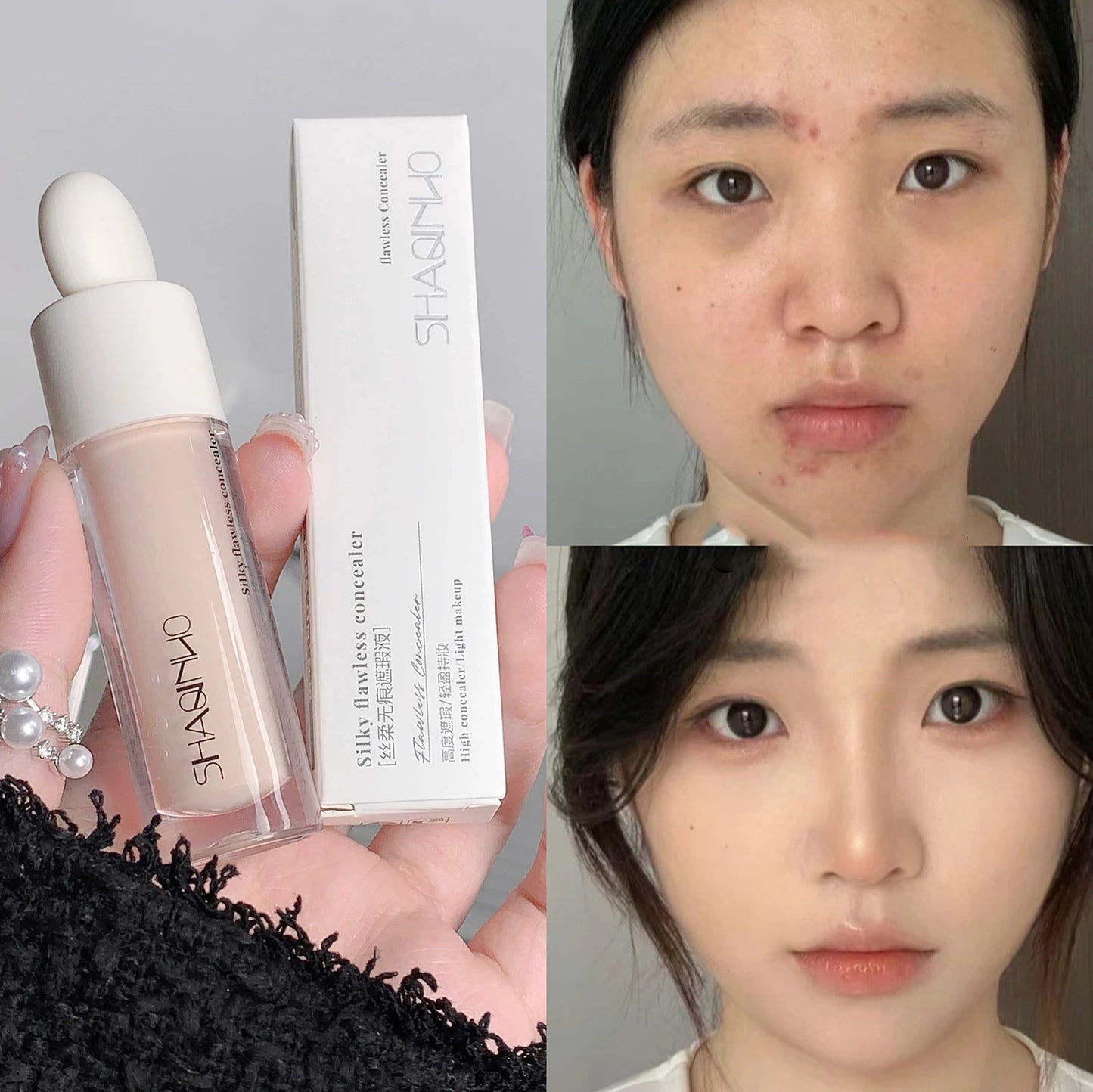 Full Coverage Liquid Concealer Cream – Brightening, All Skin Types