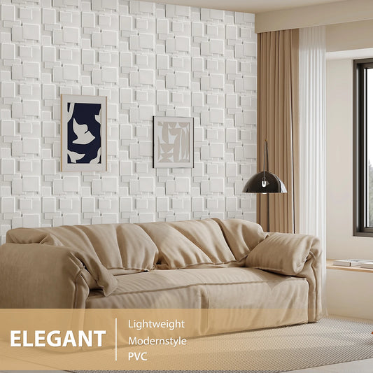 20/30pcs 3D pvc wall panels for indoor wall decoration, for living room hall bedroom hotel office,including tape Peaceful Pleasures Health and Wellness