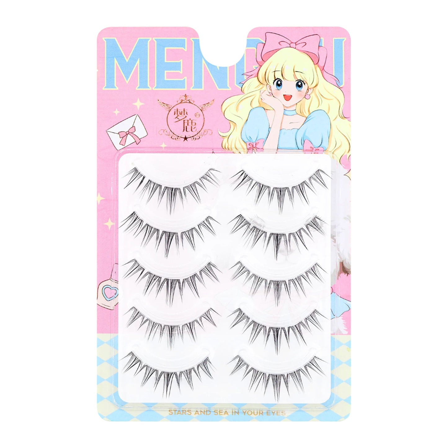 5 Pairs Wispy False Eyelashes | Korean Doll Eye Natural Lashes
