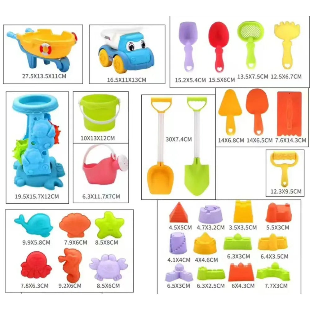 Kids Beach Sand Toys Set – Bucket, Shovel & Dinosaur Molds