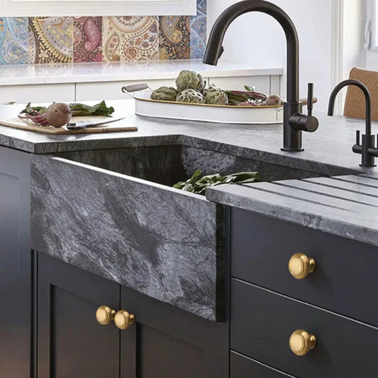 Solid Brass Cabinet Knobs | Modern Gold Furniture Pulls Cabinet Knobs Oasis Select