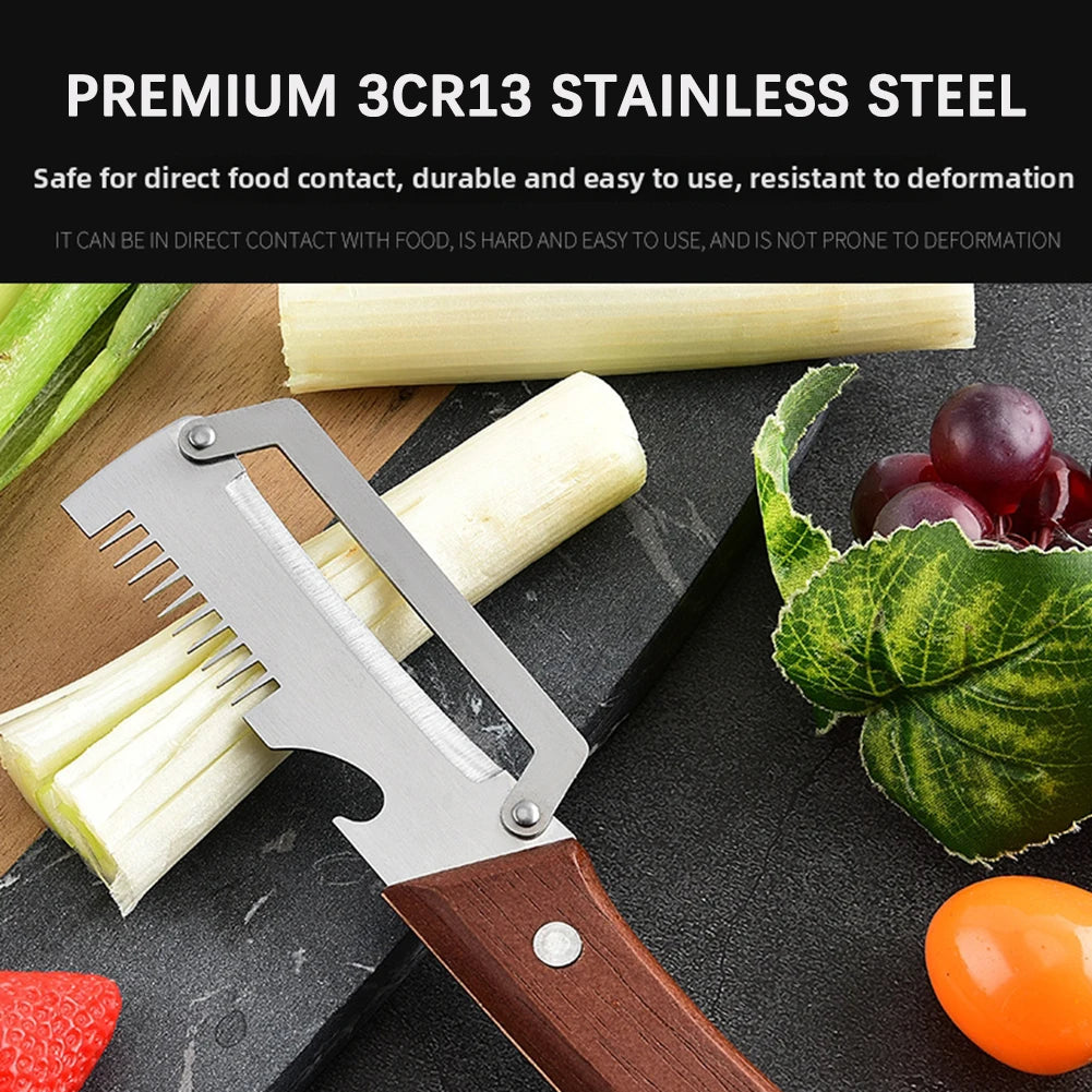 Household Multifunctional Kitchen Knife,Squid Cutting Tool,Bottle Opener,Scallion Sharp Peeling Knife Versatile Kitchen Tool Peaceful Pleasures Health and Wellness