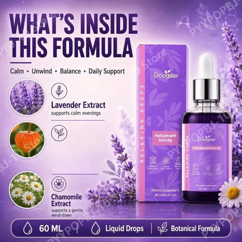 Googeer Botanical Drops – Lavender & Chamomile 60mL Wellness