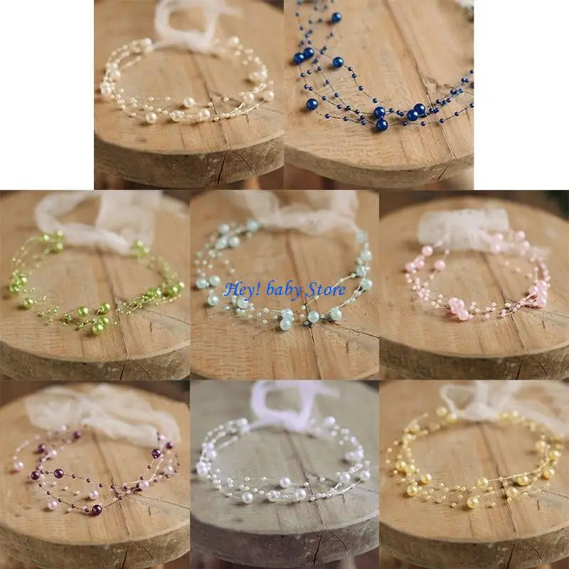 Baby Pearl Headband | Newborn Photoshoot Hair Tieback