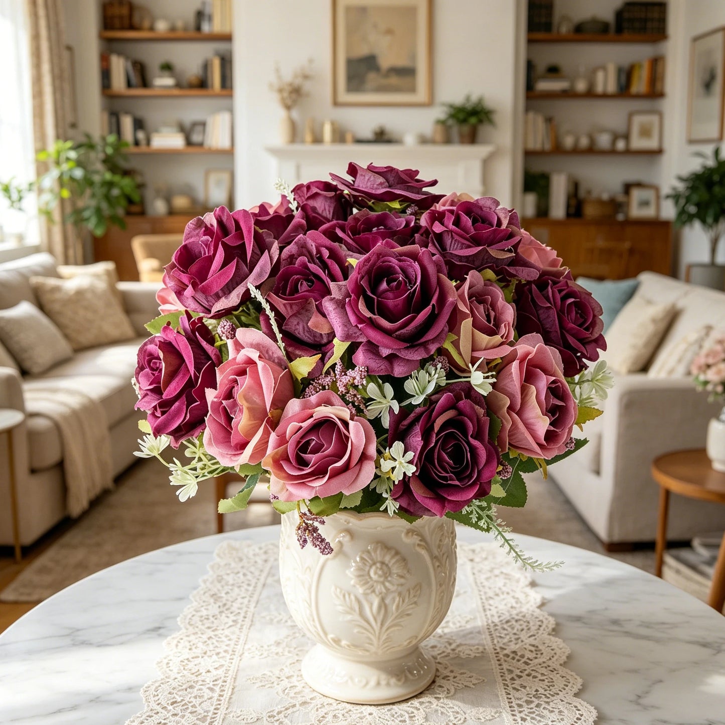 Artificial Silk Rose Bouquet – Wedding & Home Decor