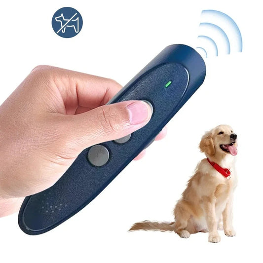 Ultrasonic Anti Barking Dog Training Device Handheld Silent Pet Behavior Control Tool with LED Indicator Peaceful Pleasures Health and Wellness