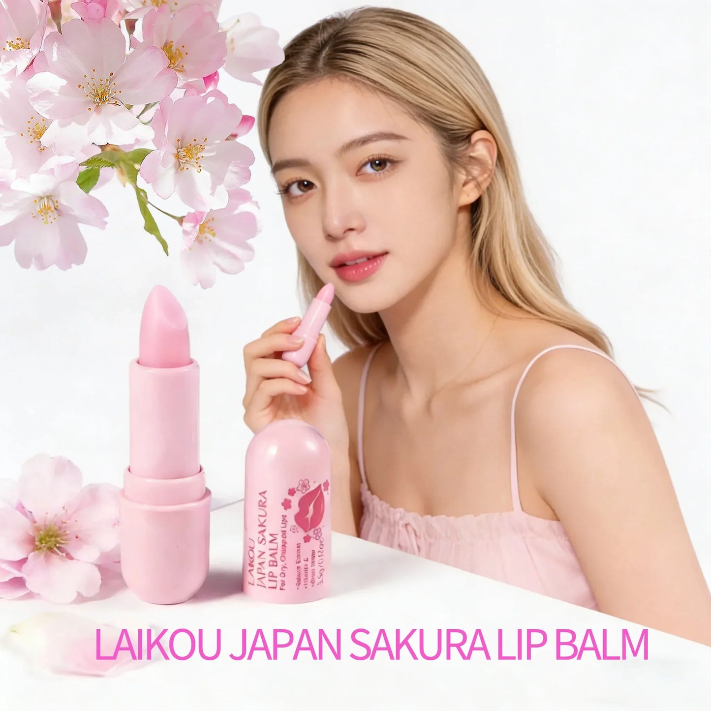 LAIKOU Sakura Lip Balm – Hydrating & Nourishing Lip Repair