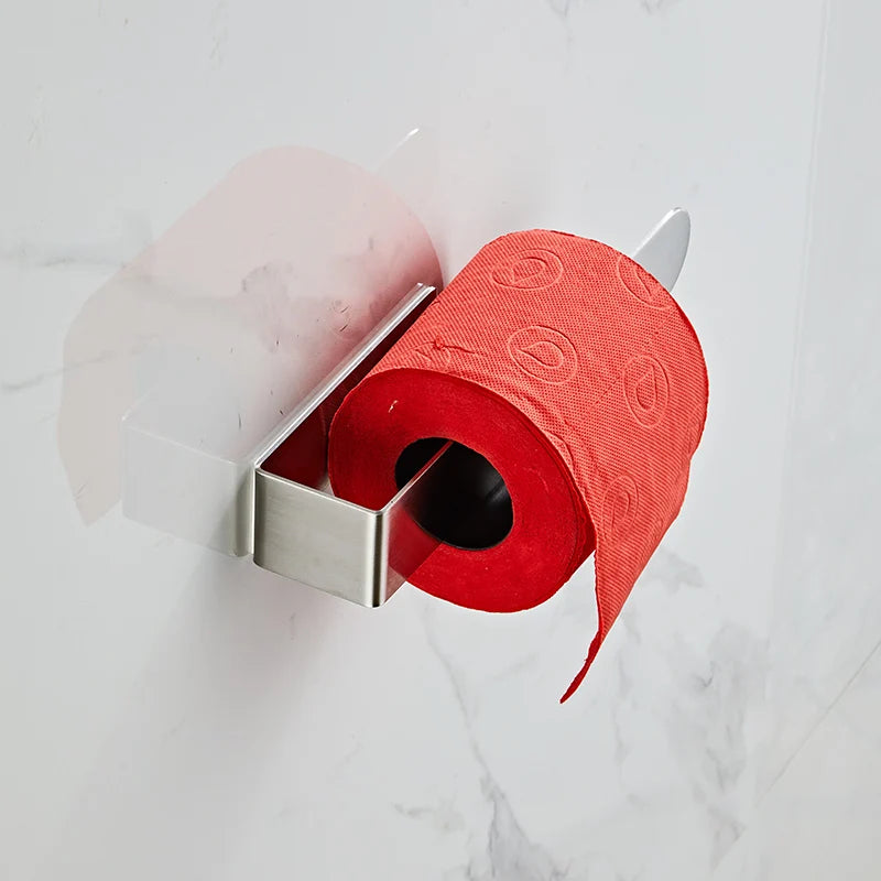 Self Adhesive Towel Ring Holder – Matte Black Stainless Steel