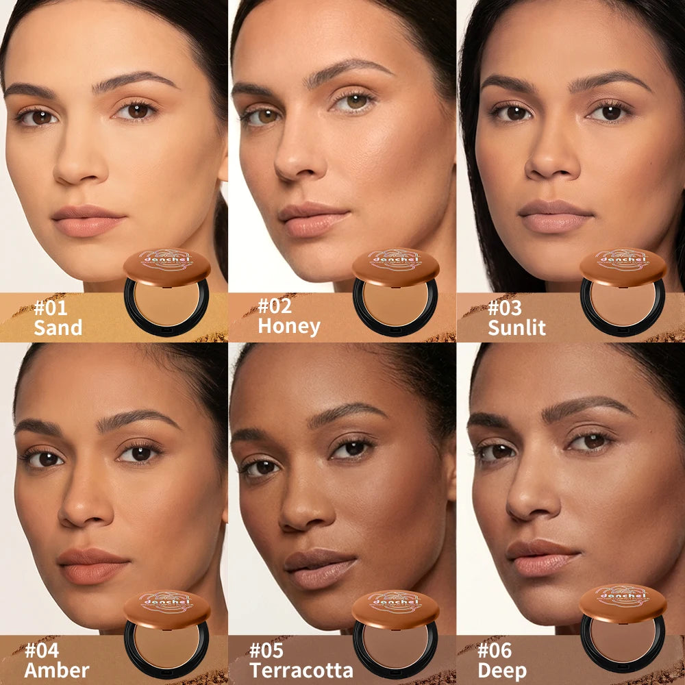 Long Lasting Compact Powder Waterproof Sweatproof Soft Matte Oil Control Setting Powder Face Makeup Cosmetic Peaceful Pleasures Health and Wellness
