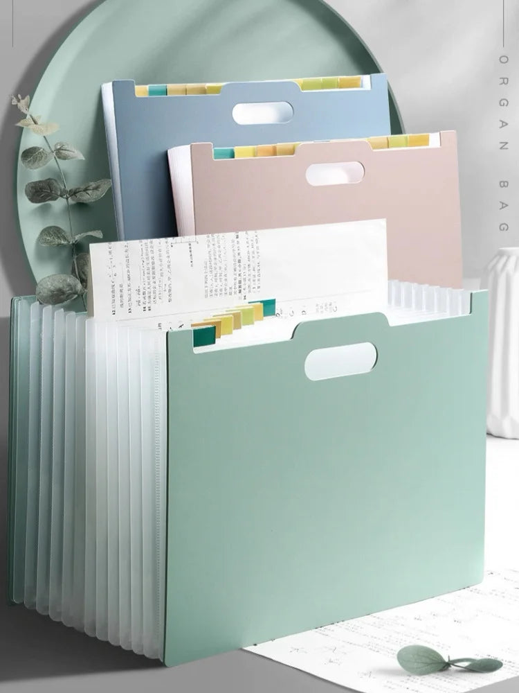 13-Pocket Accordion File Organizer | A4/Letter Expanding Folder Accordion File Organizer Peaceful Pleasures Health and Wellness