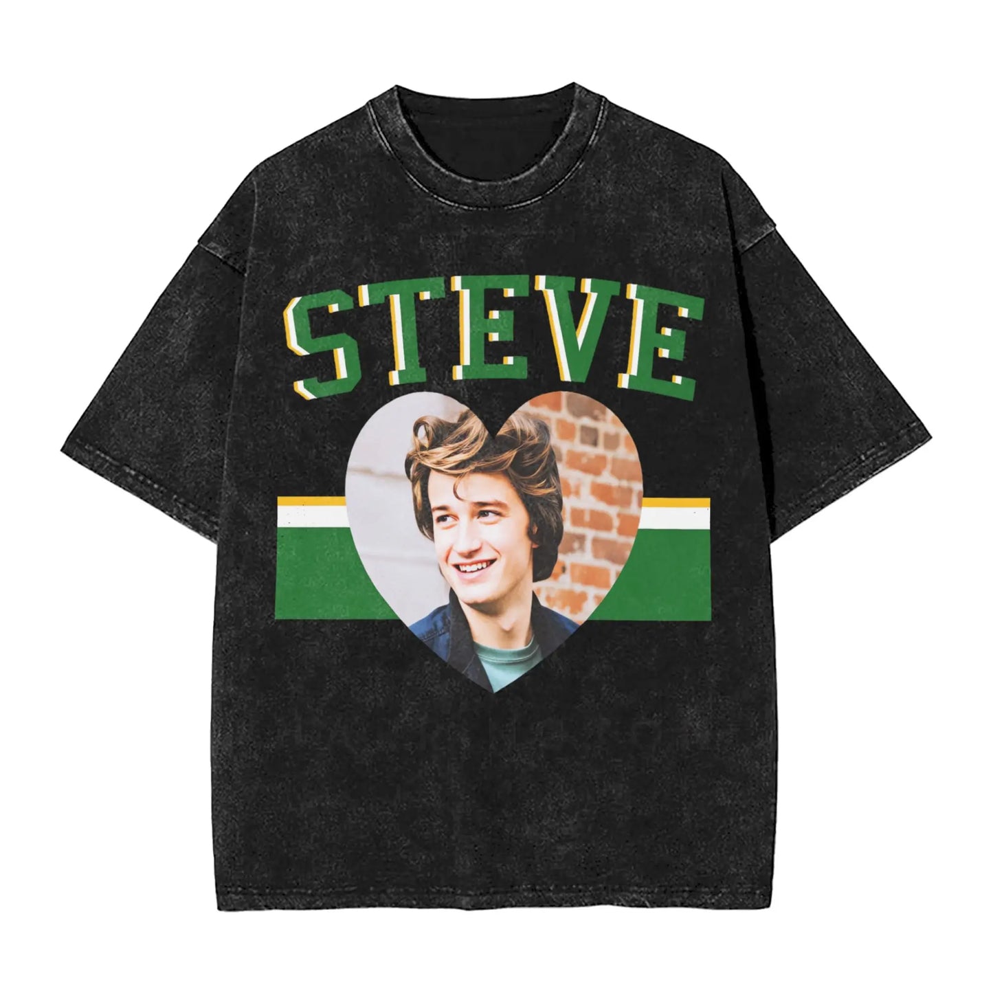 Steve Harrington Washed T Shirt Male Y2K Fun Cotton T Shirts Summer O-Neck Hip Hop Tee Shirt Printed Big Size Clothing Peaceful Pleasures Health and Wellness 2 M