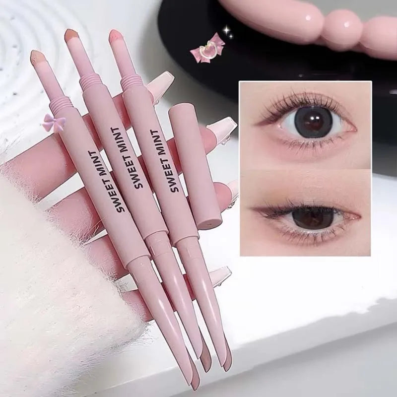 Double-Ended Lying Silkworm Pen – Waterproof Glitter Eyeliner