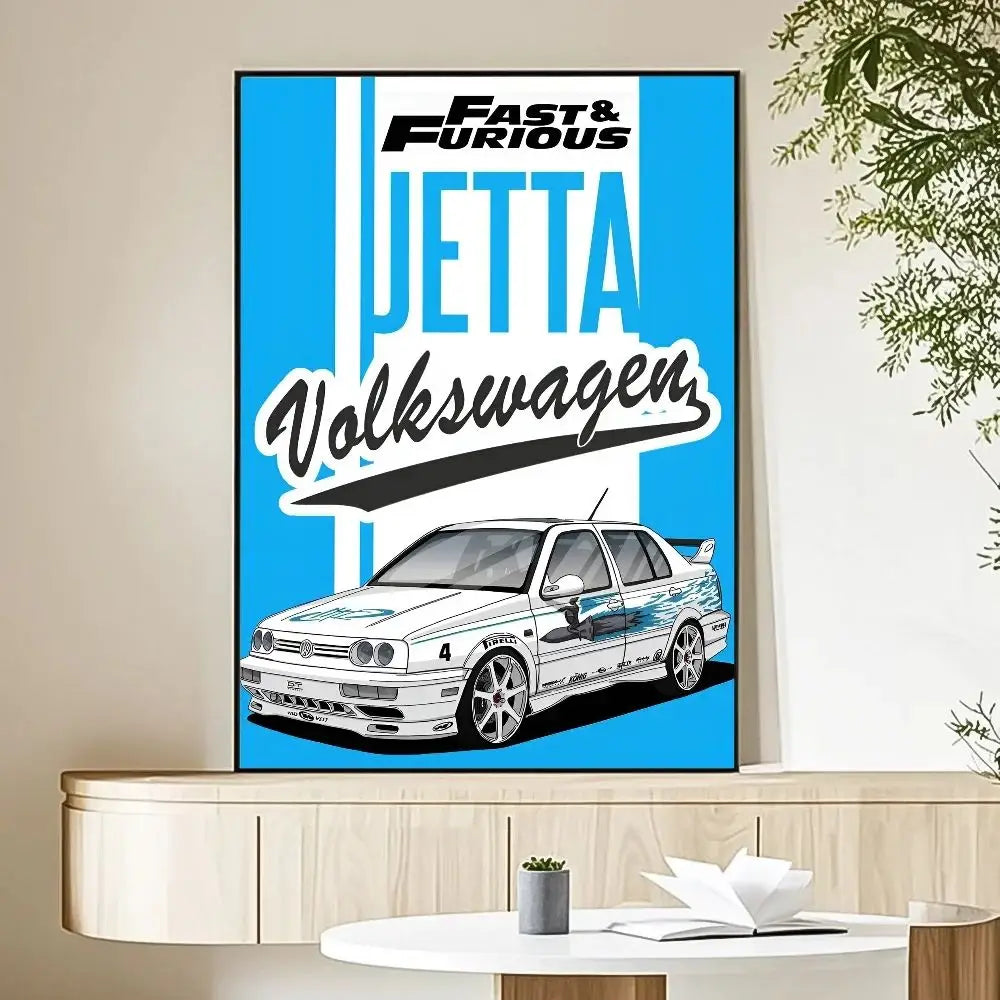 Fast & Furious 2 Vintage Canvas Movie Poster | Fan Wall Art