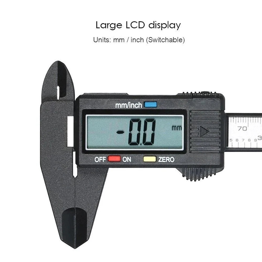 100/150mm electronic vernier caliper, carbon fiber dial vernier caliper, micrometer, digital scale. Batteries are not included Peaceful Pleasures Health and Wellness
