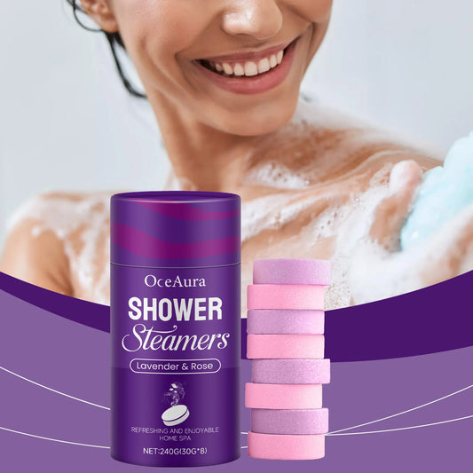 Rose & Lavender Aromatherapy Shower Steamers | Spa Bath Set Aromatherapy Bath Set Peaceful Pleasures Health and Wellness