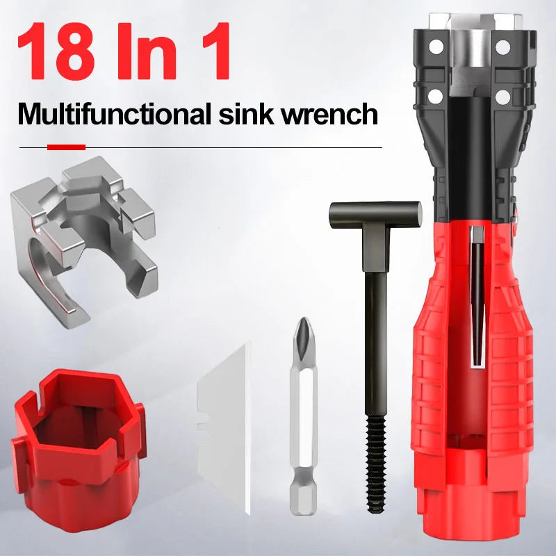 8-in-1 Universal Faucet & Sink Plumbing Wrench Tool Set Peaceful Pleasures Health and Wellness