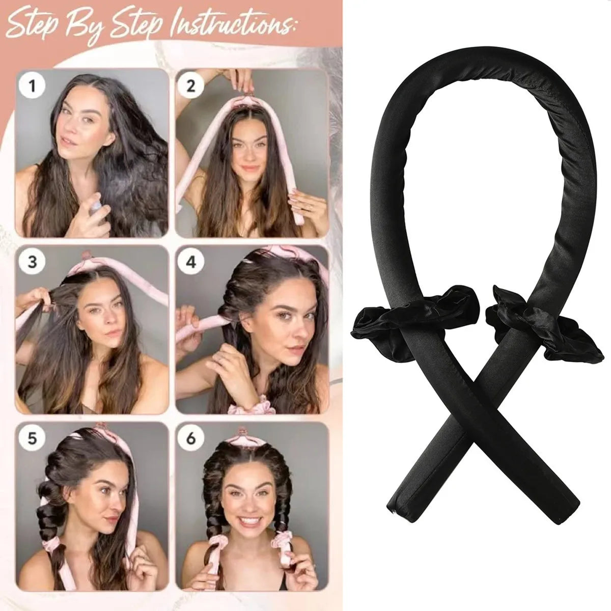 Foam No Heat Sleeping Curling Iron Hairdressing Big Wave Curling Iron Lazy Curl Wave Styler DIY Hair Styling Tools Hair Styling Peaceful Pleasures Health and Wellness